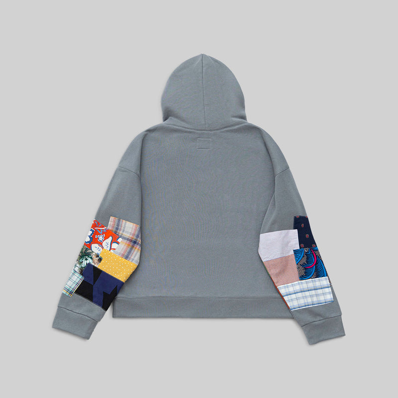 Grey Patchwork Hoodie - RES IPSA