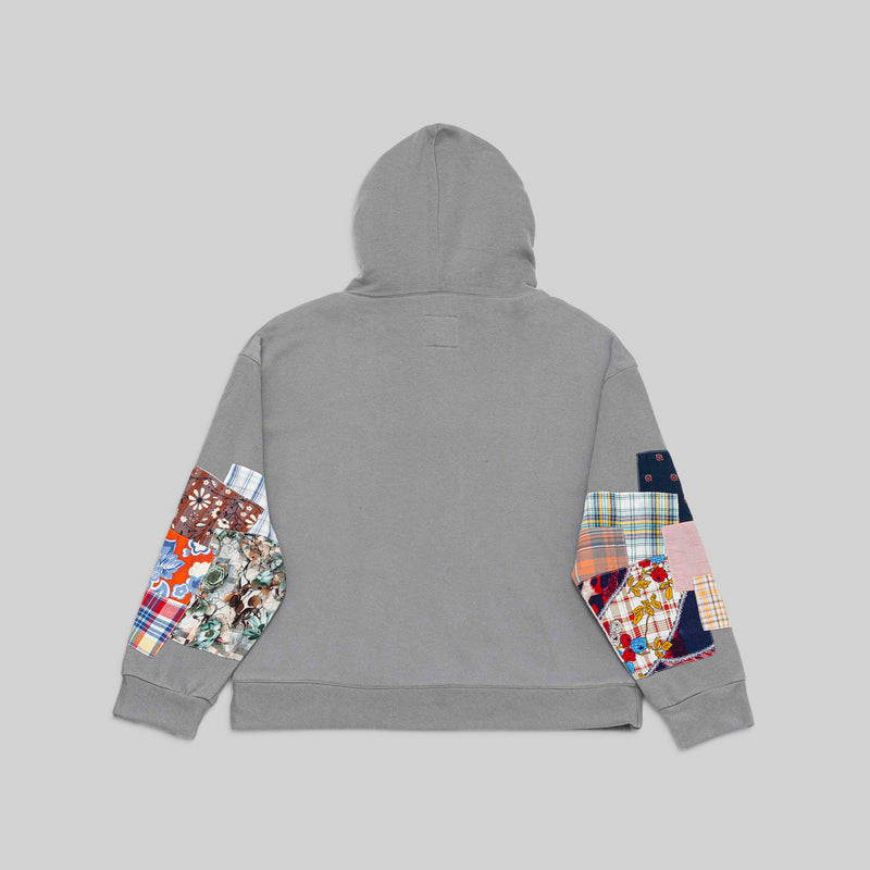 Grey Patchwork Hoodie - RES IPSA