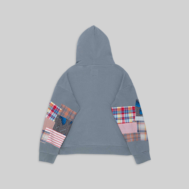 Grey Patchwork Hoodie - RES IPSA