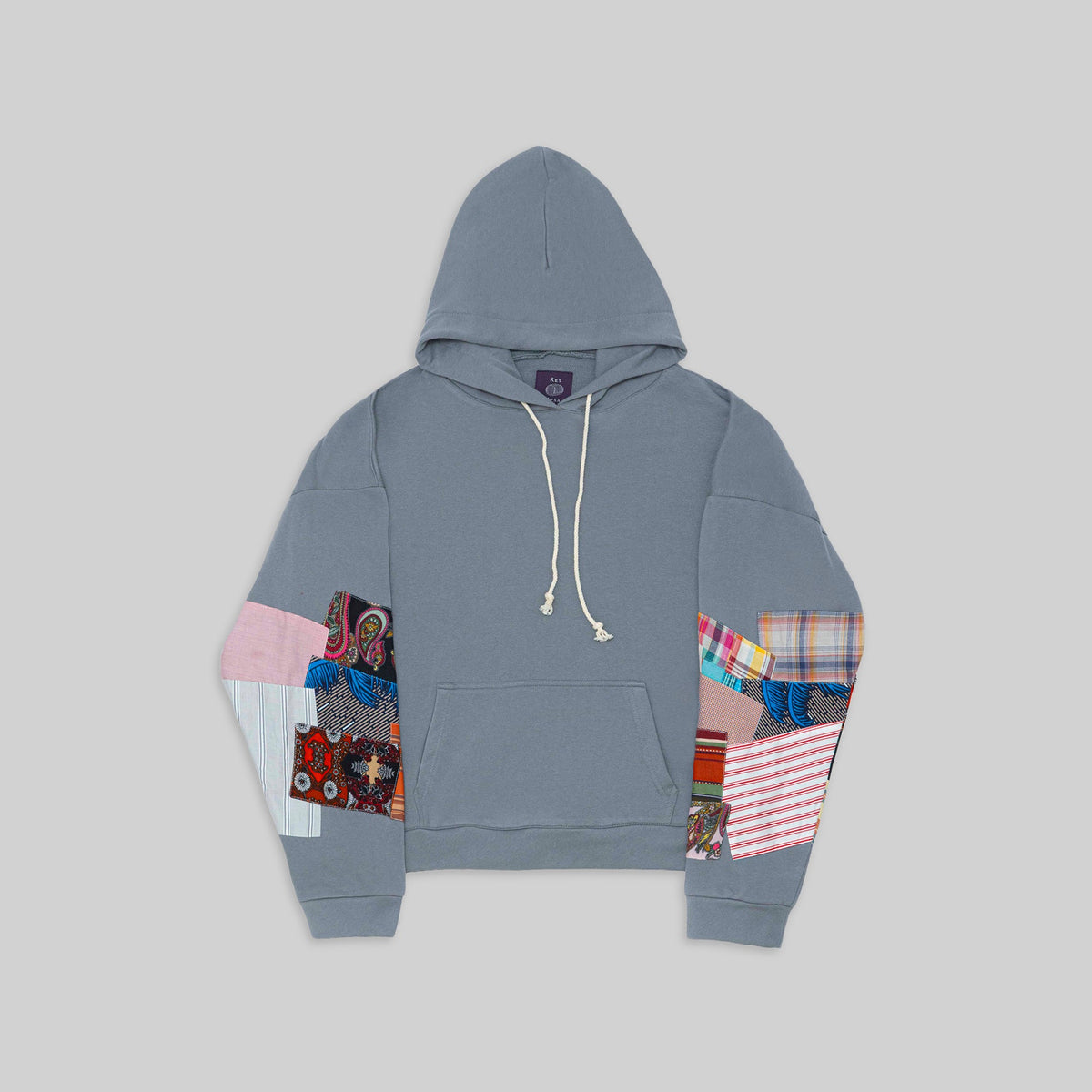 Grey Patchwork Hoodie - RES IPSA