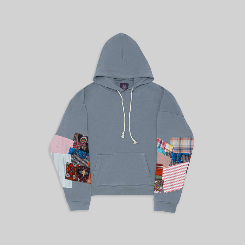 Grey Patchwork Hoodie - RES IPSA