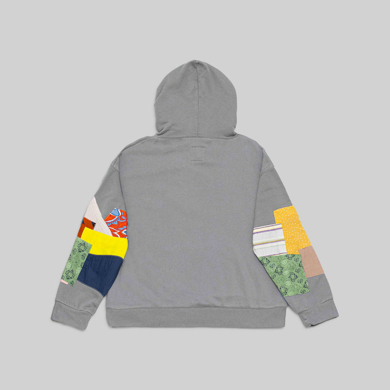 Grey Patchwork Hoodie - RES IPSA