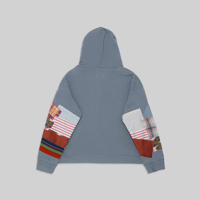 Grey Patchwork Hoodie - RES IPSA