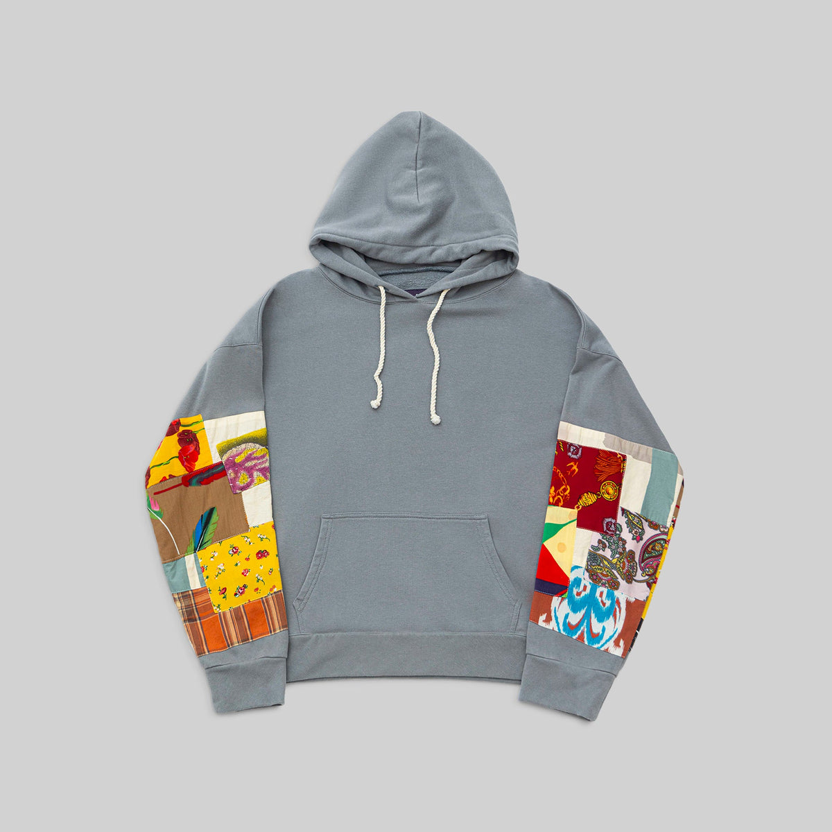 Grey Patchwork Hoodie - RES IPSA