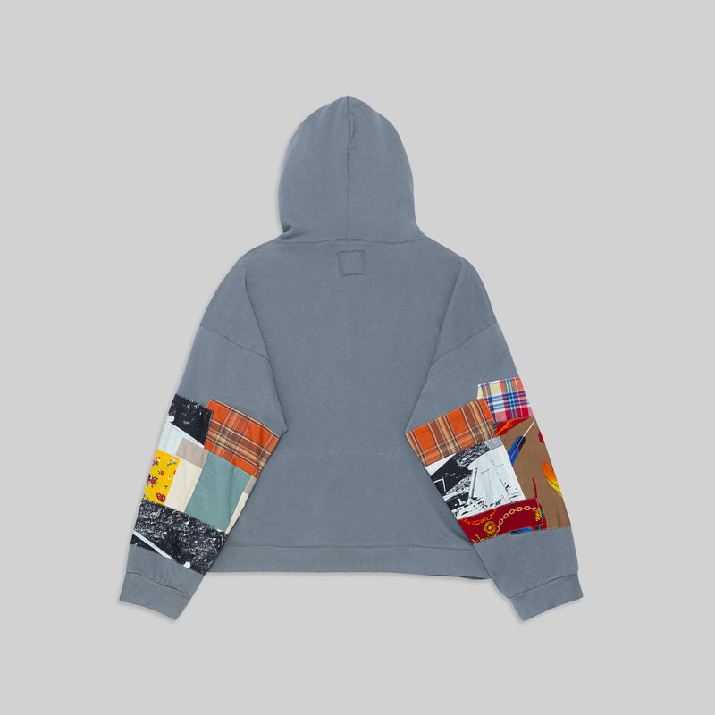 Grey Patchwork Hoodie - RES IPSA