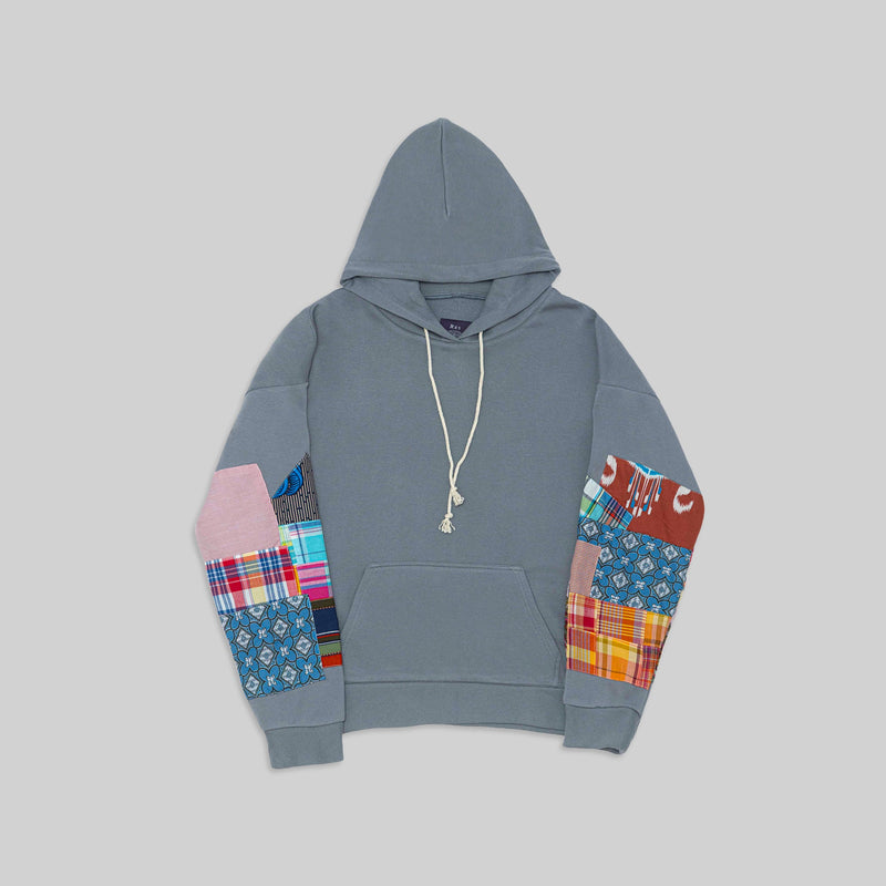 Grey Patchwork Hoodie - RES IPSA