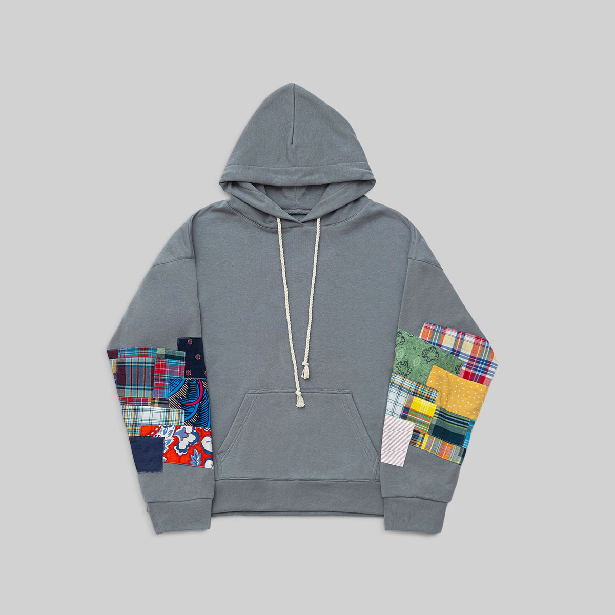 Grey Patchwork Hoodie - RES IPSA