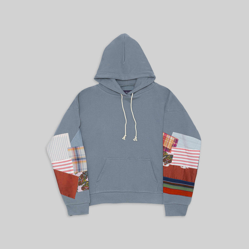 Grey Patchwork Hoodie - RES IPSA