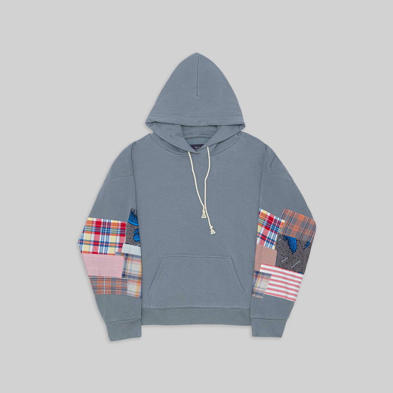 Grey Patchwork Hoodie - RES IPSA