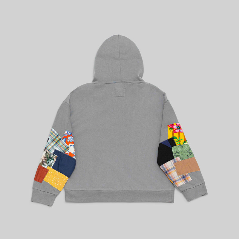 Grey Patchwork Hoodie - RES IPSA