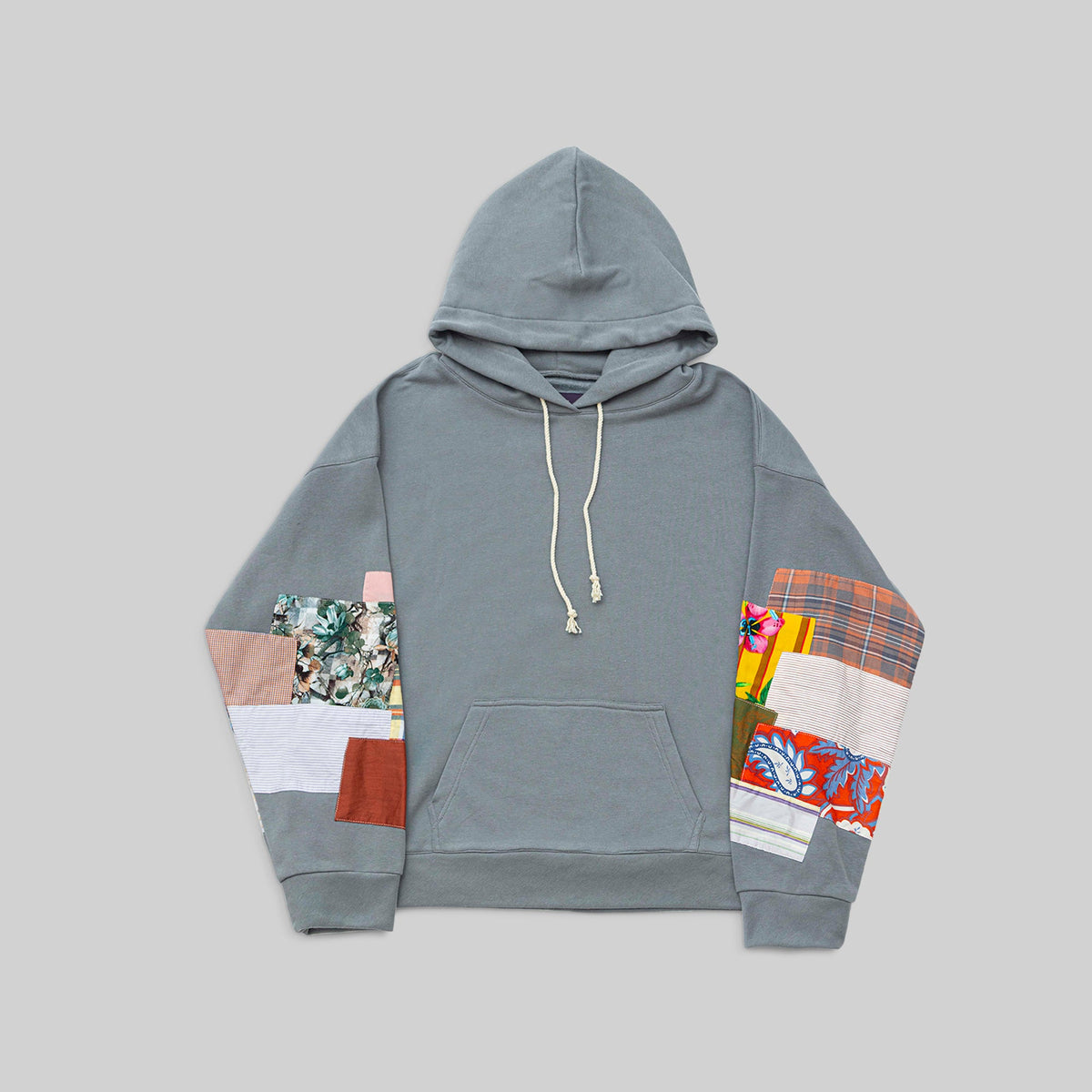 Grey Patchwork Hoodie - RES IPSA
