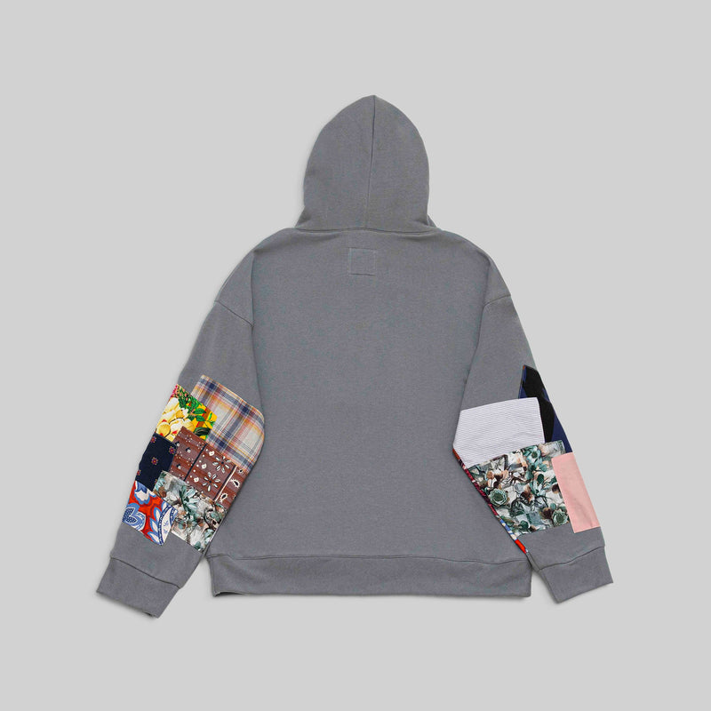 Grey Patchwork Hoodie - RES IPSA