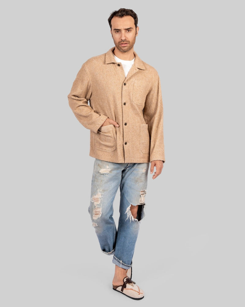 Handwoven Beige Workshirt - RES IPSA