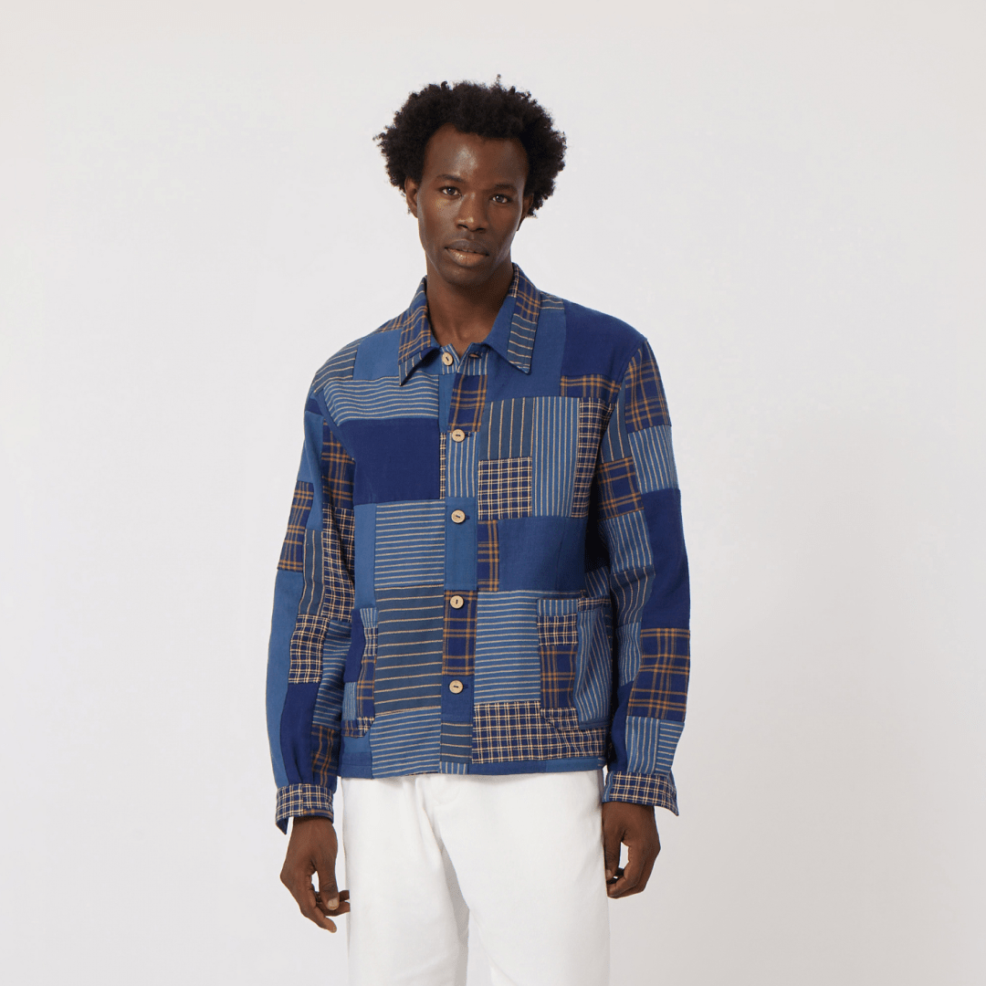 Handwoven Patchwork Indigo Shirt - RES IPSA