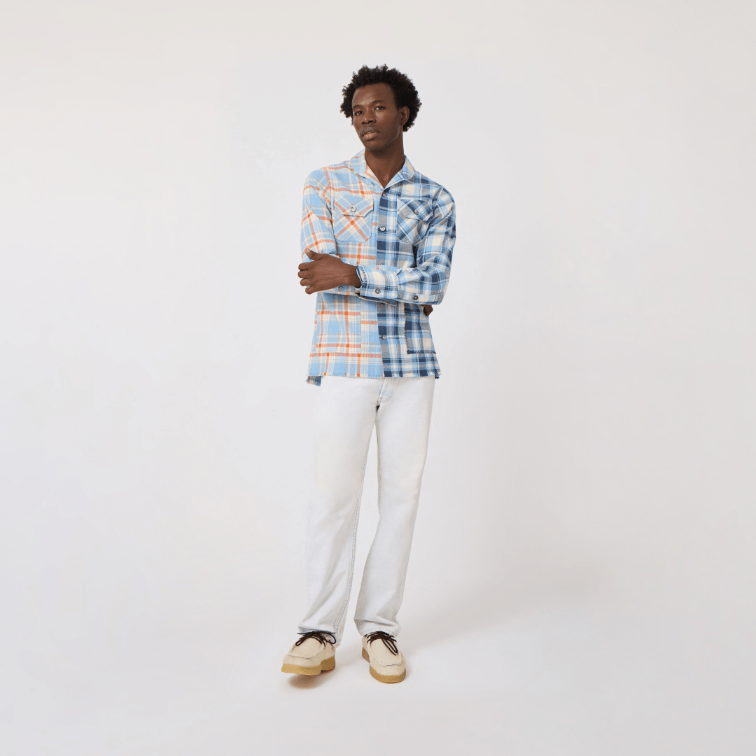 Handwoven Patchwork Plaid Shirt - RES IPSA