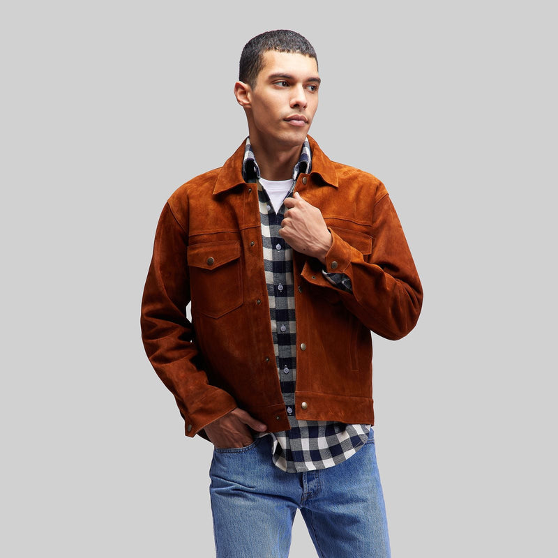 Handwoven Plaid Ecru & Navy Shirt - RES IPSA