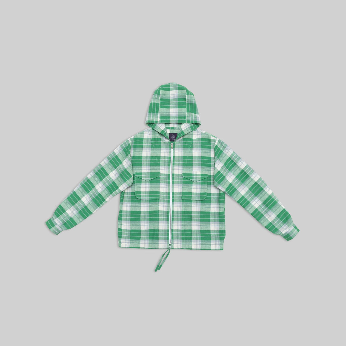 Handwoven Plaid Zip Hoodie - RES IPSA