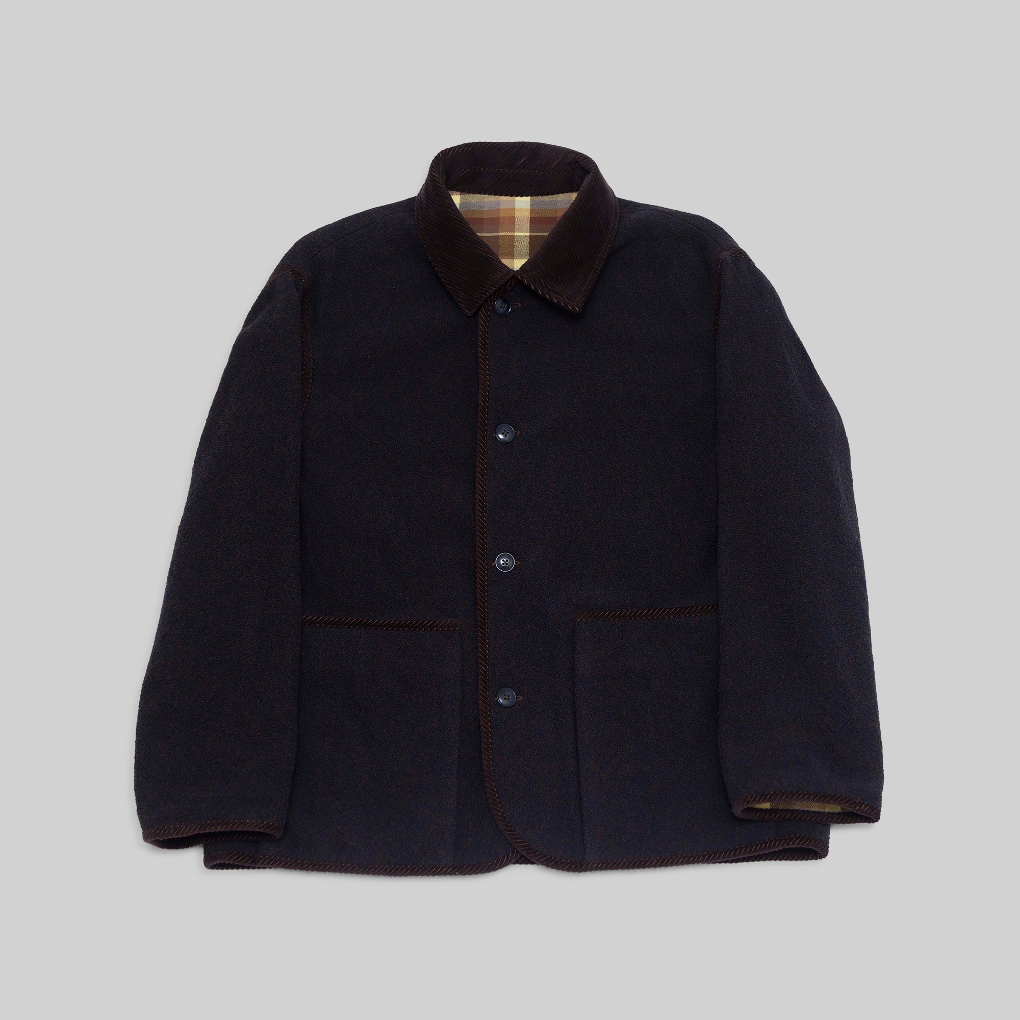 Handwoven Reversible Jacket with Corduroy Trim – RES IPSA