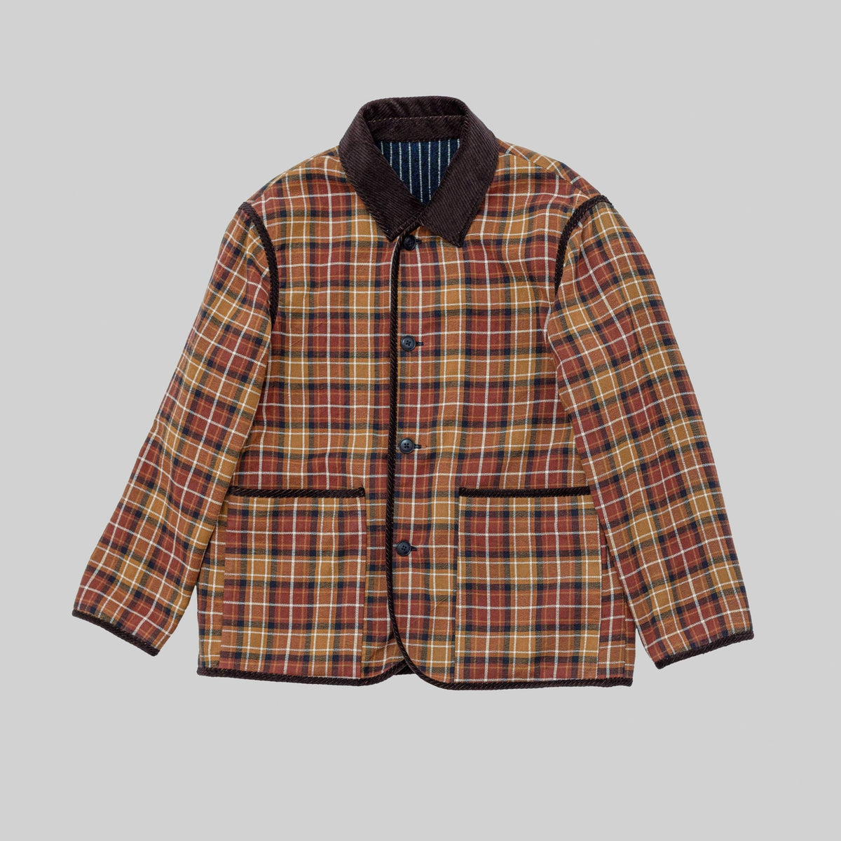 Handwoven Reversible Jacket with Corduroy Trim - RES IPSA