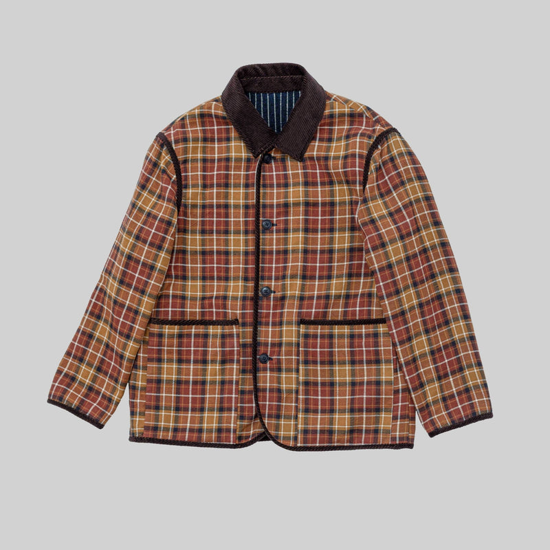 Handwoven Reversible Jacket with Corduroy Trim - RES IPSA