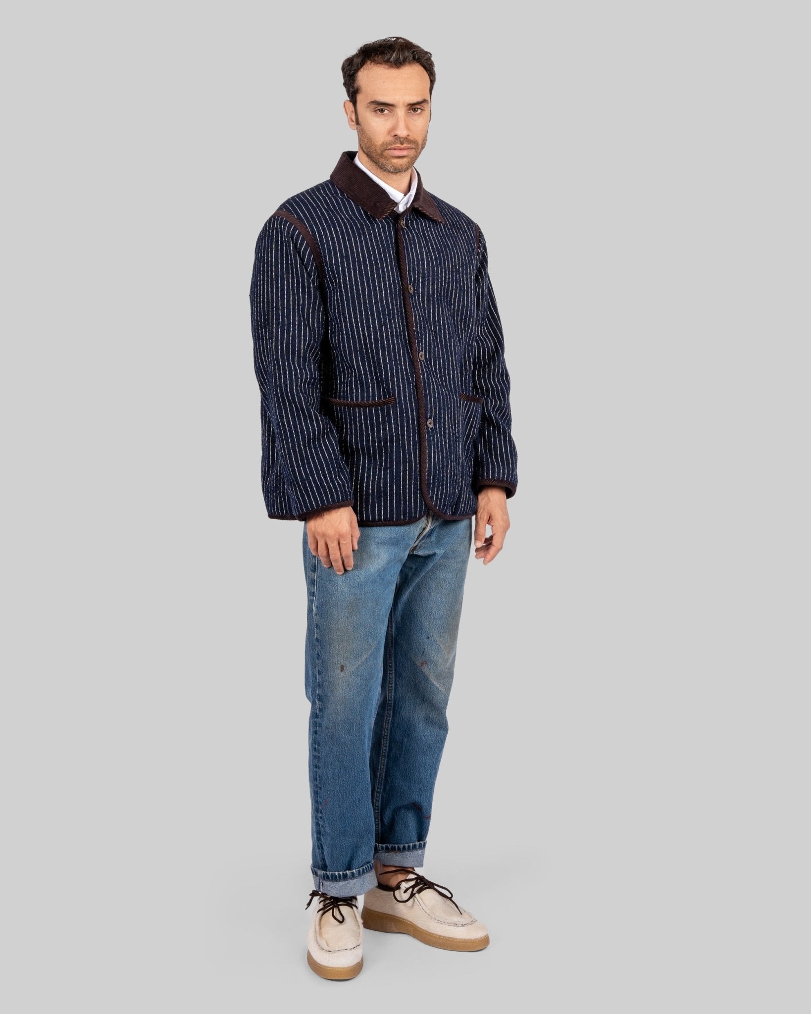 Handwoven Reversible Jacket with Corduroy Trim – RES IPSA