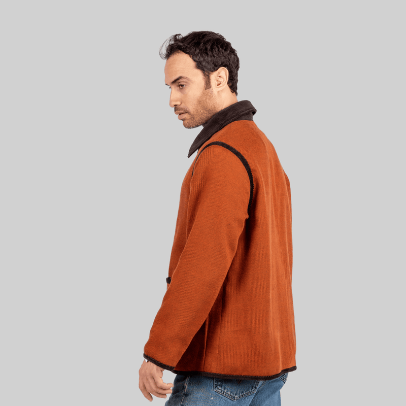 Handwoven Reversible Jacket with Corduroy Trim - RES IPSA