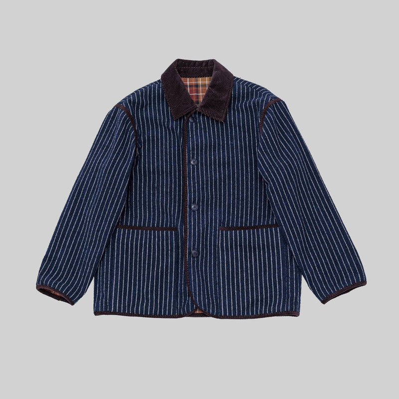 Handwoven Reversible Jacket with Corduroy Trim - RES IPSA