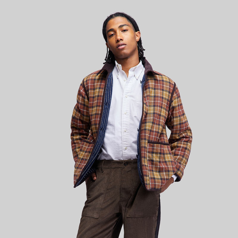 Handwoven Reversible Jacket with Corduroy Trim - RES IPSA