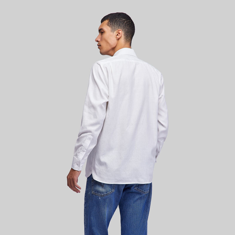 Handwoven White Tuxedo Shirt - RES IPSA