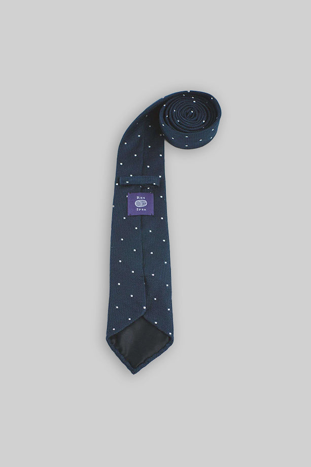 Navy Grenadine With White Dots