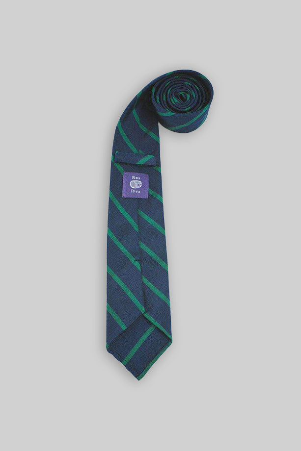 Navy Mogador With Green Stripe