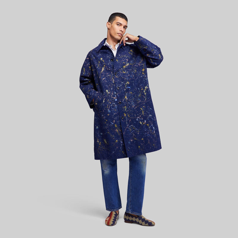 Navy Paint Splatter Coat - RES IPSA