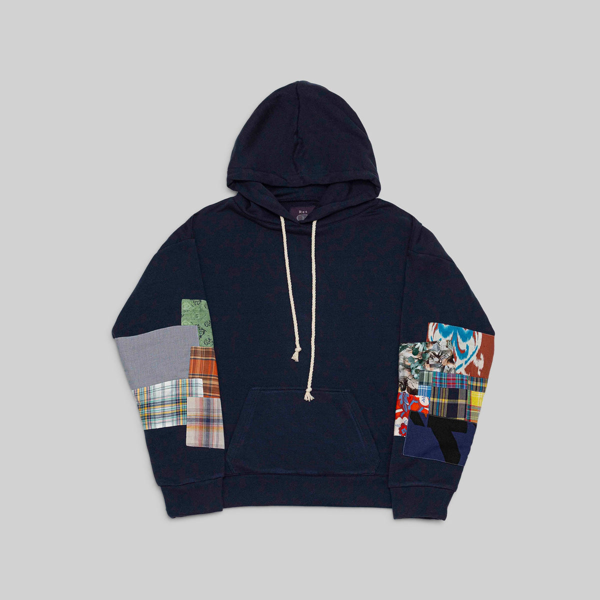 Navy Patchwork Hoodie - RES IPSA