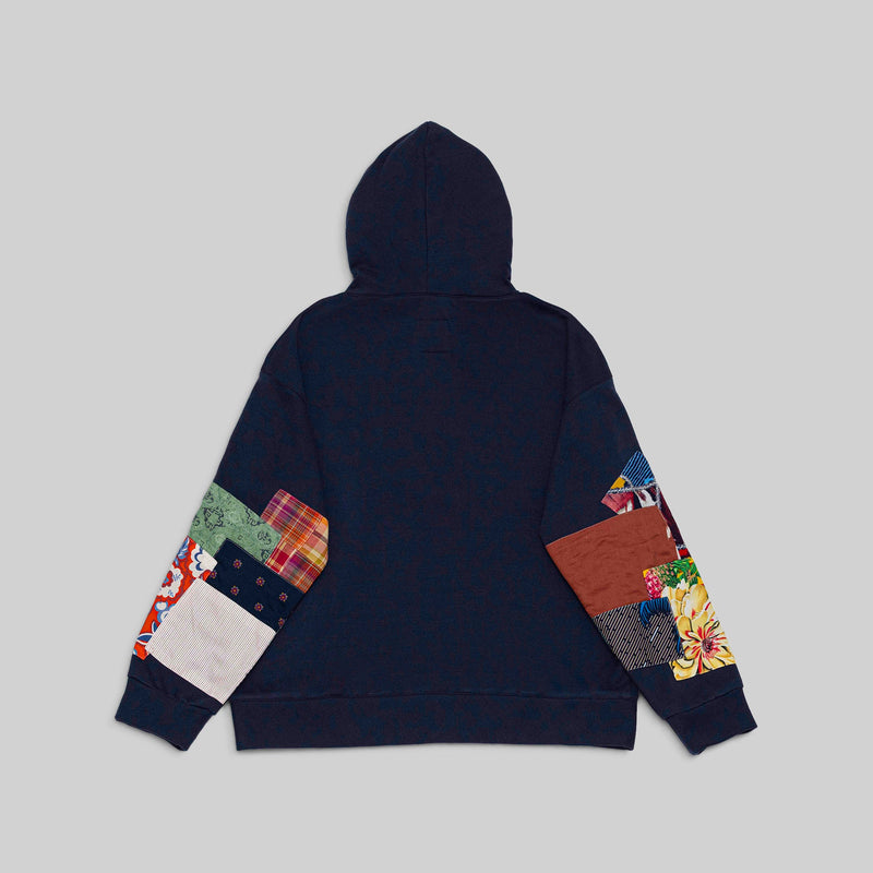 Navy Patchwork Hoodie - RES IPSA