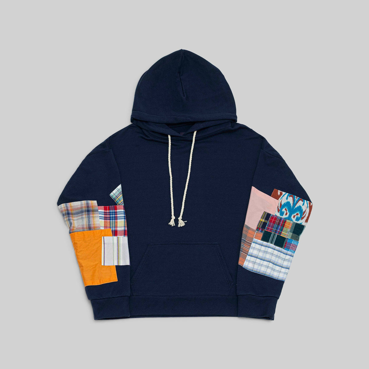 Navy Patchwork Hoodie - RES IPSA