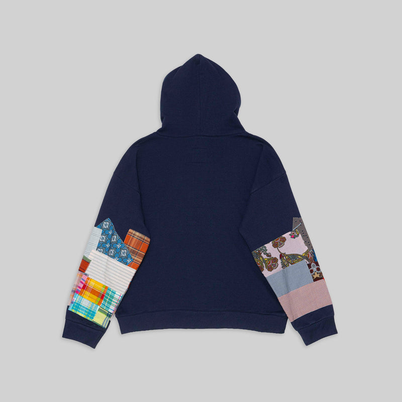 Navy Patchwork Hoodie - RES IPSA