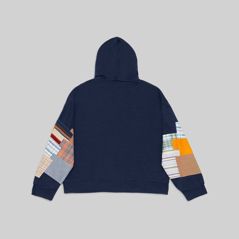 Navy Patchwork Hoodie - RES IPSA