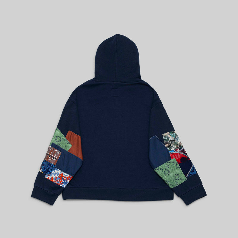 Navy Patchwork Hoodie - RES IPSA
