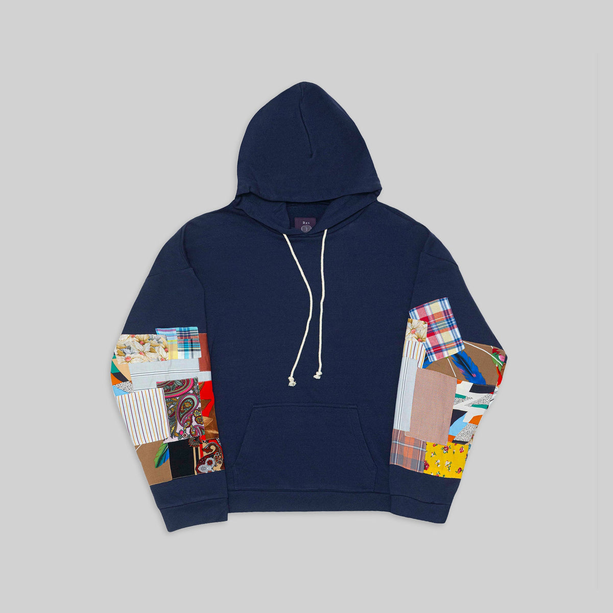 Navy Patchwork Hoodie - RES IPSA