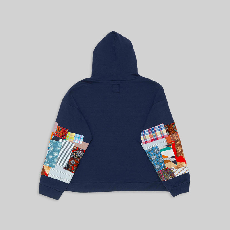 Navy Patchwork Hoodie - RES IPSA