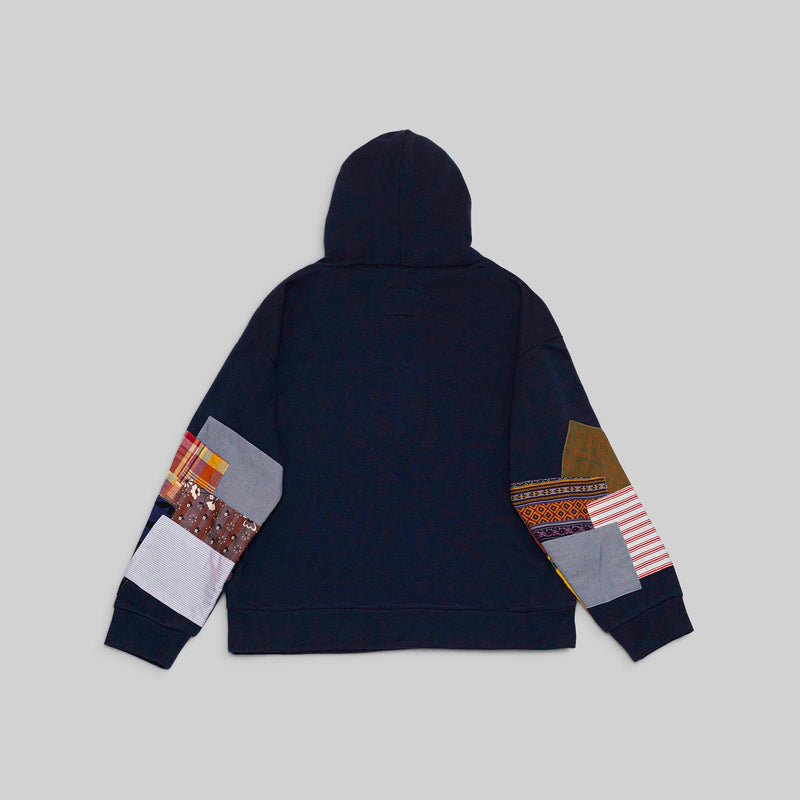 Navy Patchwork Hoodie - RES IPSA