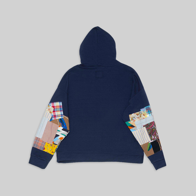 Navy Patchwork Hoodie - RES IPSA