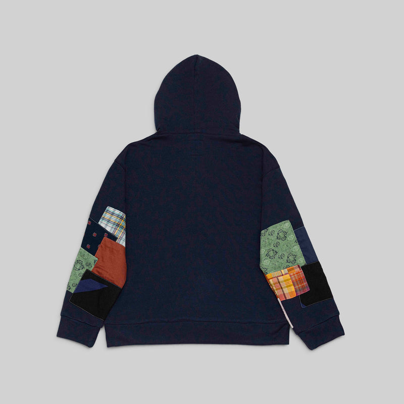 Navy Patchwork Hoodie - RES IPSA