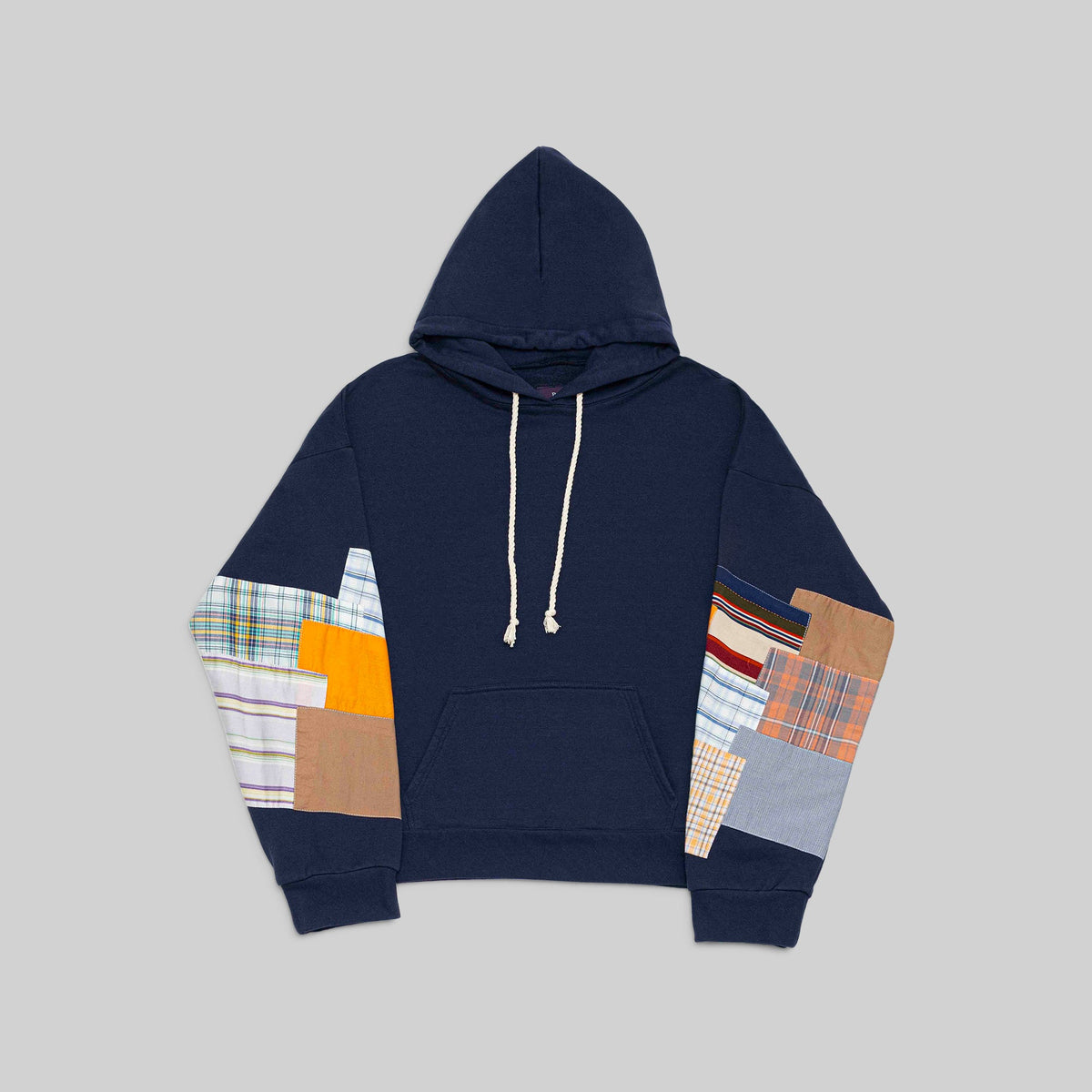 Navy Patchwork Hoodie - RES IPSA
