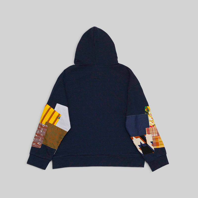 Navy Patchwork Hoodie - RES IPSA