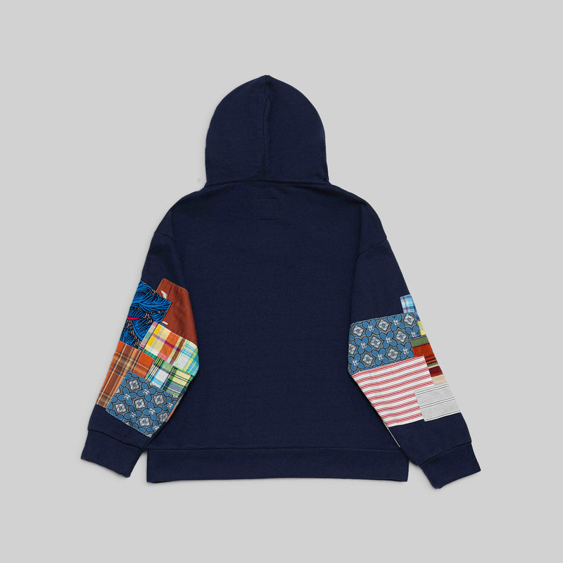 Navy Patchwork Hoodie - RES IPSA