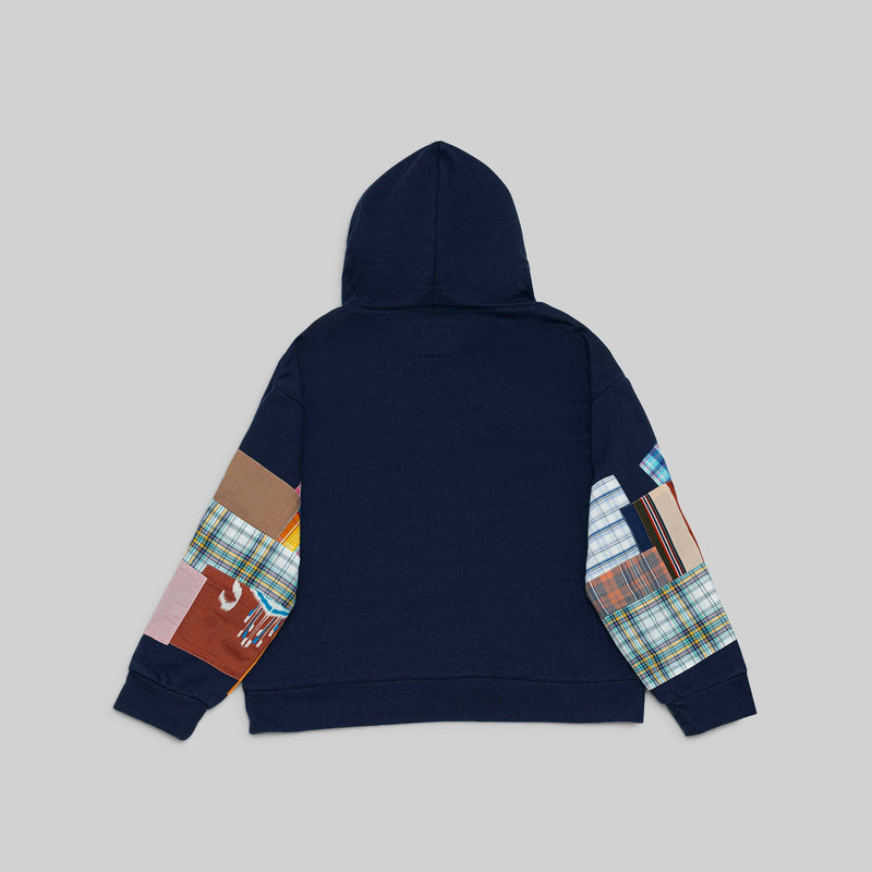 Navy Patchwork Hoodie - RES IPSA