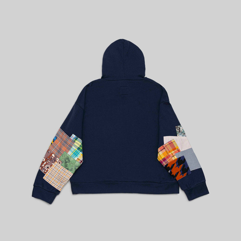 Navy Patchwork Hoodie - RES IPSA