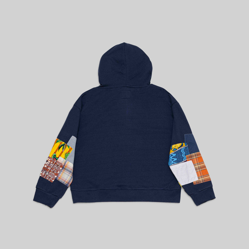 Navy Patchwork Hoodie - RES IPSA