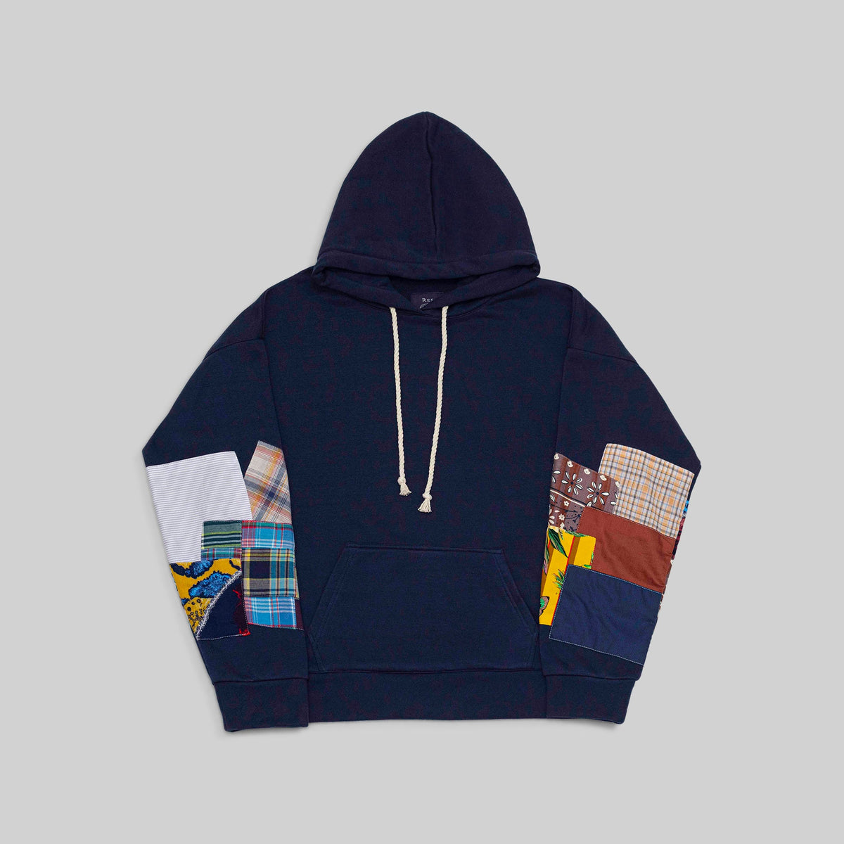 Navy Patchwork Hoodie - RES IPSA